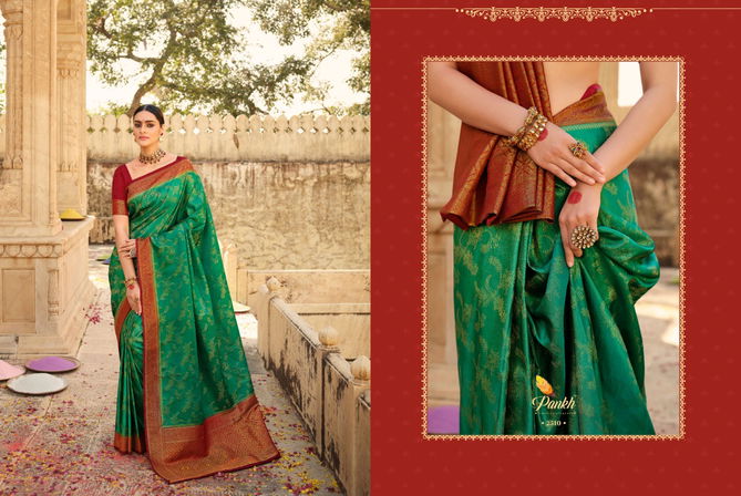 Pankh Sakshi Kanjiveram Heavy Silk Festive Wear Latest Designer Saree Collection